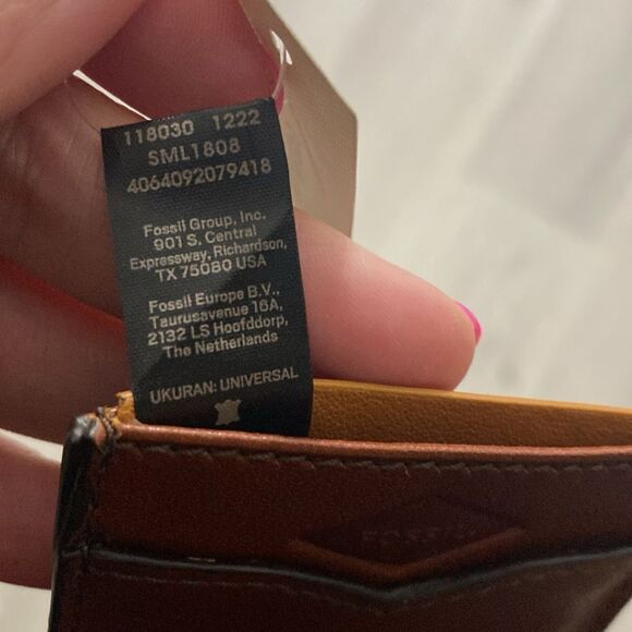 NWT- Fossil- Mykel Card Case- Medium Brown SML1808210 - Picture 8 of 11